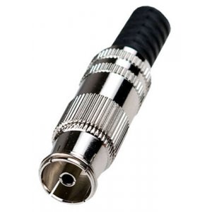 4-011, разъем телевизионный "гн" металл на кабель винт