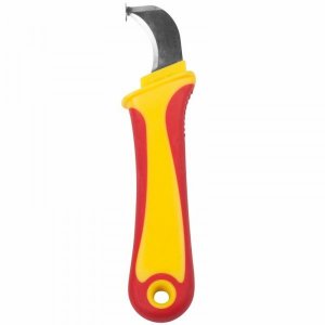 Нож монтажника нержавеющая сталь с "пяткой" Rexant