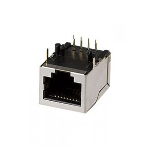 TP8P8C, TP8P8C (RJ45) розетка телефон.на плату. экран.cat.5E, 05-1122