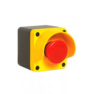 M1C200E40, Пост металлический желто-серый с аварийнй кнопкой M1C200E40