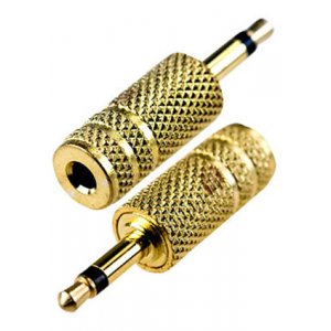 2-052G, переходник 3.5мм штекер моно - 3.5мм гнездо стерео металл "позол."