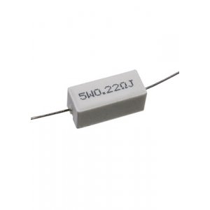 0,22ом   5%  CRL-5W   проволочный резист, 0,22ом   5%  CRL-5W   проволочный резистор, цементный   AX