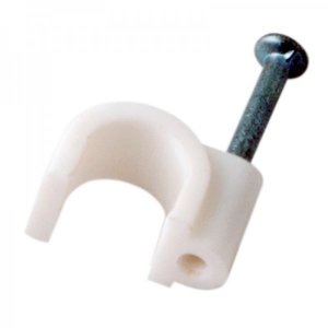 Крепеж кабеля круглый  6 мм, белый (упак. 20 шт)  REXANT