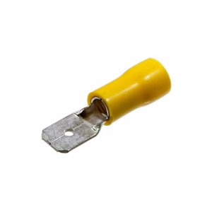 РПИ-П6.0 (6.3), клемма ножевая вилка 6.35мм изол.на провод 4-6мм2