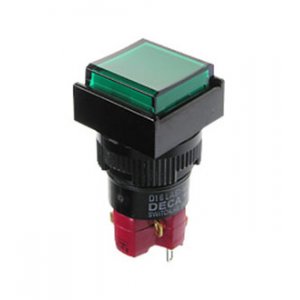 D16LMS1-1ABHG, кнопка без фиксации с LED подсветкой 250В 5А