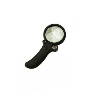 TH-600600B, лупа круглая со светодиодной  подсветкой d=75мм 2.5х/25х/55х