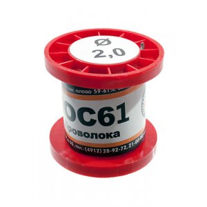 Припой ПОС61 ПРВ 2.0мм катушка 50г