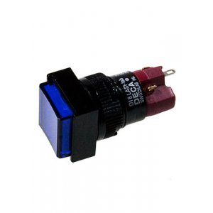 D16LAS1-1ABKB, кнопка с фикс. 250В/5А, LED подсветка 6В