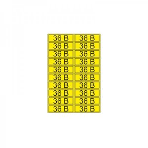 Наклейка знак электробезопасности «36 В» 15х50 мм REXANT, стоимость за 1шт ( в упаковке 100шт)
