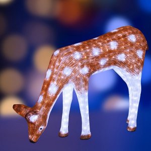 Акриловая светодиодная фигура "Олень мама коричневая" 100 см, 2850 светодиодов
