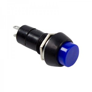 Выключатель-кнопка  250V 1А (2с) (ON)-OFF  Б/Фикс  синяя  (PBS-11В)  REXANT