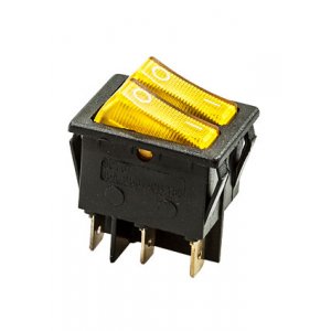 797 ПЕРЕКЛЮЧАТЕЛЬ 6 КОНТ. 250В/15.0А ЖЕЛТЫЙ С ПОДСВЕТКОЙ (767)