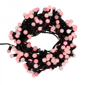 Мультишарики Ø17,5 мм 20м 200 LED Красные, черный ПВХ, соединяется