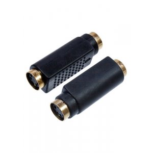 2-320G, переходник MINI DIN 4 pin(S-VHS)гнездо - MINI DIN 4 pin(S-VHS)гнездо пластик