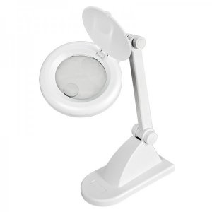 Лупа настольная 3D+12D с подсветкой, белая (8092) REXANT