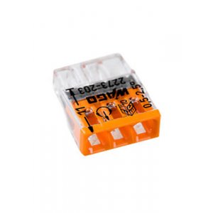 2273-203, электромонтажные экспресс-клеммы, 3х2.50 кв.мм, без пасты