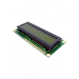 LCD1602A, дисплей зеленый, 2 строки по 16 символов 5В 80х35х11мм
