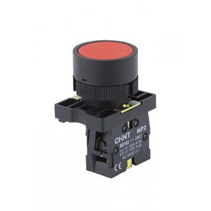 574817, Кнопка управления NP2-EA42 без подсветки красная 1НЗ IP40