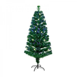 Новогодняя Ель с шишками 150 см фибро-оптика ТЕПЛЫЙ БЕЛЫЙ цвет шишек,  фибро мультиколор