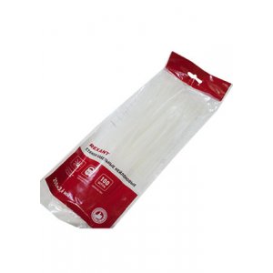 07-0250, Хомут-стяжка кабельная нейлоновая 250 x3,6мм, белая, упаковка 100 шт.