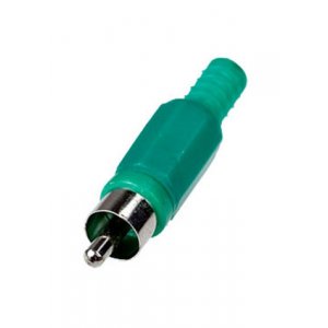 1-200 GR (RP-405), штекер RCA пластик на кабель зеленый
