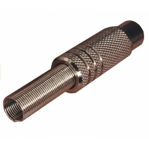 Разъем антенный на кабель, (штекер-TV никель с пружиной), (5шт.) (пакет)  PROconnect