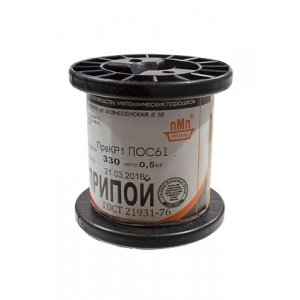 Припой ПОС61 ПРВ 1.0мм катушка 500г