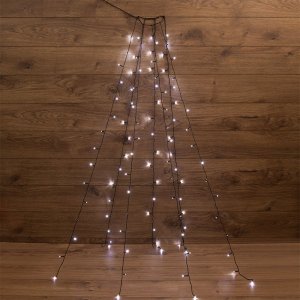 Елочная гирлянда с кольцом, 7 нитей по 1,8 м, 126 LED, белый, не соединяется