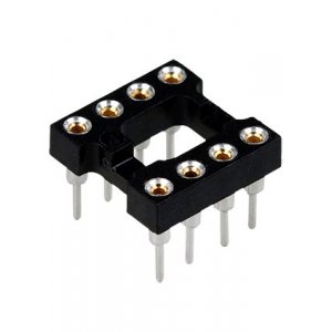 2-1571552-2, панелька для микросхем TRS-8 DIP цанговая (1437539-6 808-AG11D-ESL-LF)