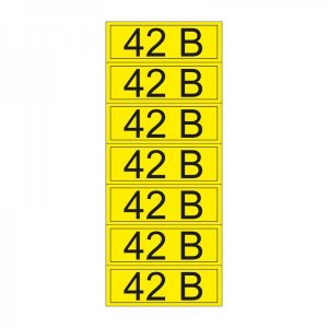 Наклейка знак электробезопасности «42 В» 35х100 мм REXANT, стоимость за 1шт ( в упаковке 35шт)