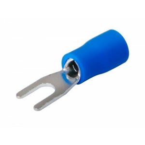 НАКОНЕЧНИК ВИЛОЧНЫЙ изолированный 3.2мм 1.5-2.5мм² (НВи 2.5-3 / SV2-3) синий  REXANT