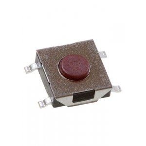 KAN0647-0252C-B, Tactile switch, 6.6x6.1, h=2.5mm, 260gf, SMD, stainless steel cover, SMD?red stem