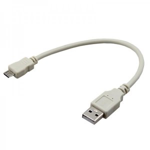 Кабель USB (шт.micro USB- шт.USB A) 0.2 метра, серый REXANT