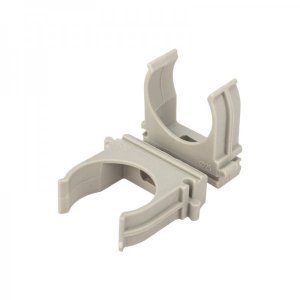 Крепёж-клипса для труб ø25 мм, серая (100 шт/уп)   REXANT