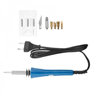 Выжигатель REXANT (набор паяльник-выжигатель), 6 насадок, подставка, 230 В/30 Вт (ZD-707A)