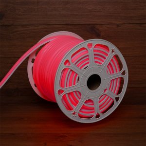 Гибкий неон SMD, форма – D (16х16 мм) красный, супер яркий (120 LED/м), 50 м (c комплектом подключения)