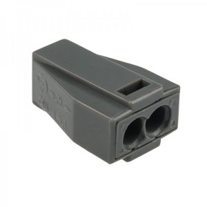 Экспресс-клемма с пастой, 2-проводная до 2,5 мм², серая (100 шт/уп) (773-302)  REXANT