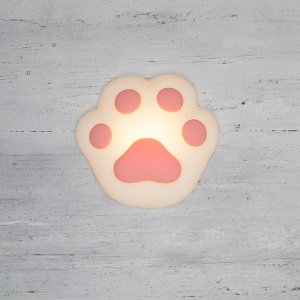 Силиконовый ночник «Кошачья лапа» розовый