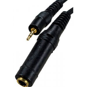 2-023G, переходник  2.5ммштекерстерео - 6.35мм гнездо стерео плас. с каб.03м