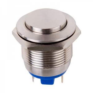 Кнопка  антивандальная Ø19  Б/Фикс (2с) (ON)-OFF выпуклая (PBS-28В-4) REXANT