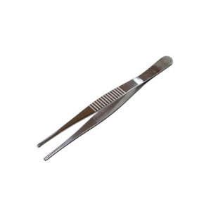 12-0360, Пинцет прямой, рифленый 125 мм (блистер)