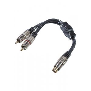 3-0312, переходник  2 штекер RCA-гнездо RCA , 0.2 м металл"позплоченный"