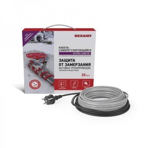 Греющий  саморегулирующийся кабель на трубу   Extra Line 25MSR-PB 25M (25м/625Вт) REXANT