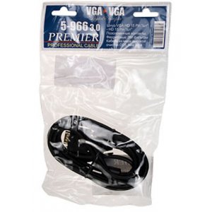 5-966 L=3.00М, 5-966, Шнур VGA HD 15pin "шт"-HD 15pin "шт",D=8.2мм с ферр., L=3.00м