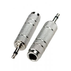 2-105, переходник 3.5мм штекер моно - 6.35мм гнездо моно металл