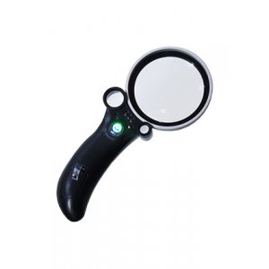 TH-600600BH, Лупа круглая с LED подсветкой, D=75мм, 2.5х/25х/55х, белый