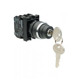 B102AA30, Кнопка с ключом 2-0-1, ключ вынимается в положении 0 (1НО+1НЗ)