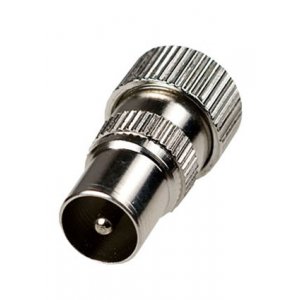 4-006, разъем телевизионный "шт" металл на кабель винт (орешек)