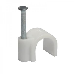 Крепеж кабеля круглый  9 мм, белый (упак. 50 шт)  REXANT