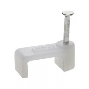 45112-04, скоба-держатель полипропилен. д/кабеля плоского 4мм (50шт.)